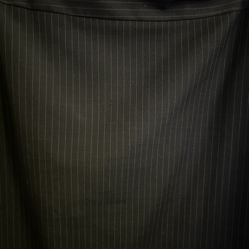 Ann Taylor Size 8 Navy Pinstripe Pencil Skirt Knee Length Work Office - Picture 3 of 13